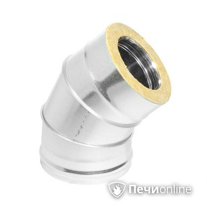 Колено 135° (45°) Теплов и Сухов Отвод Термо 45* ОТ-Р 430-0.5/оцинковка D150/210 в Новосибирске